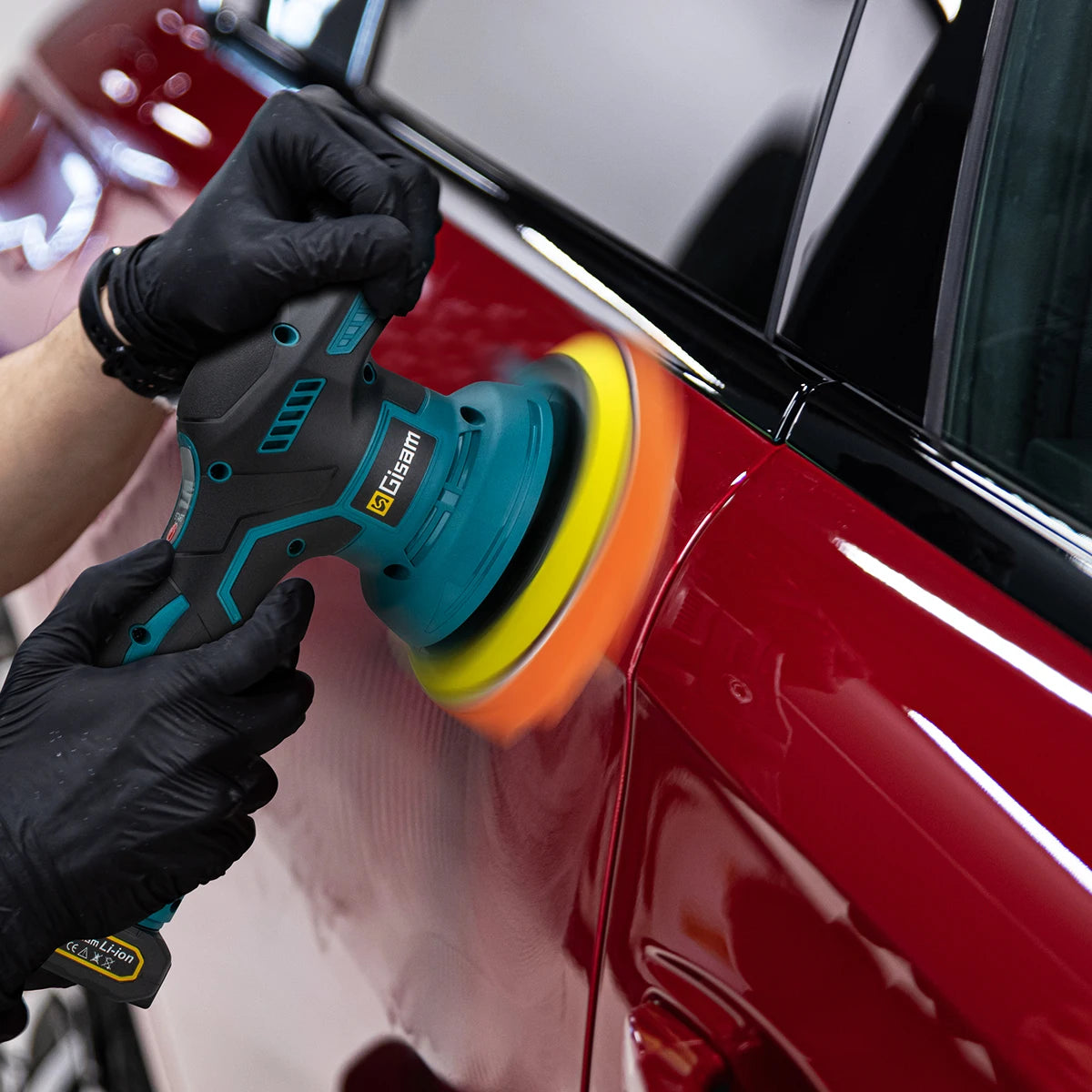 Gami-pulidor de coche inalámbrico, 8 engranajes, ajustable, eléctrico, encerado, lijado, sellado, herramienta eléctrica compatible con Pin de batería Makita de 18v