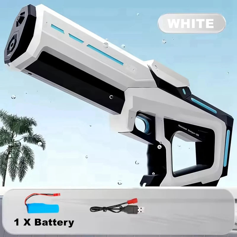 Pistolas de agua eléctricas para adultos y niños, potentes chorros automáticos con succión de agua, juguete de playa al aire libre para verano, regalo para niños