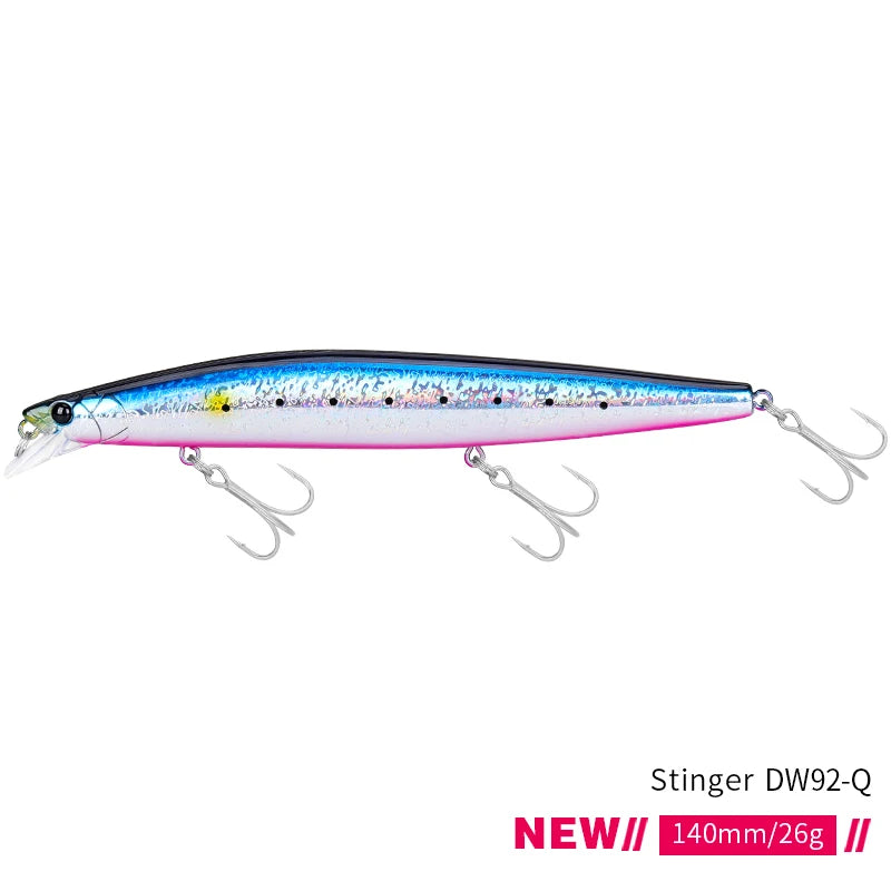 Señuelo de pesca TSURINOYA Stinger 140S, pececillo hundido DW92 140mm 26g, lubina de agua salada