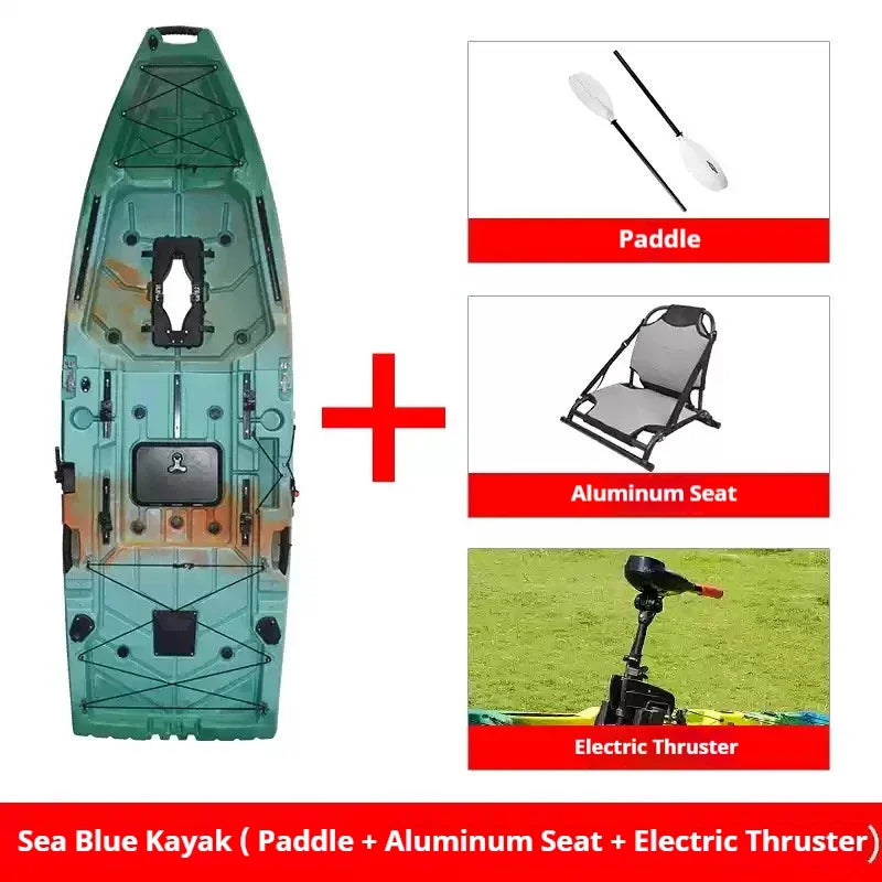 KAYAK Modular de HDPE INFLABLE eléctrico/accionado por PEDAL