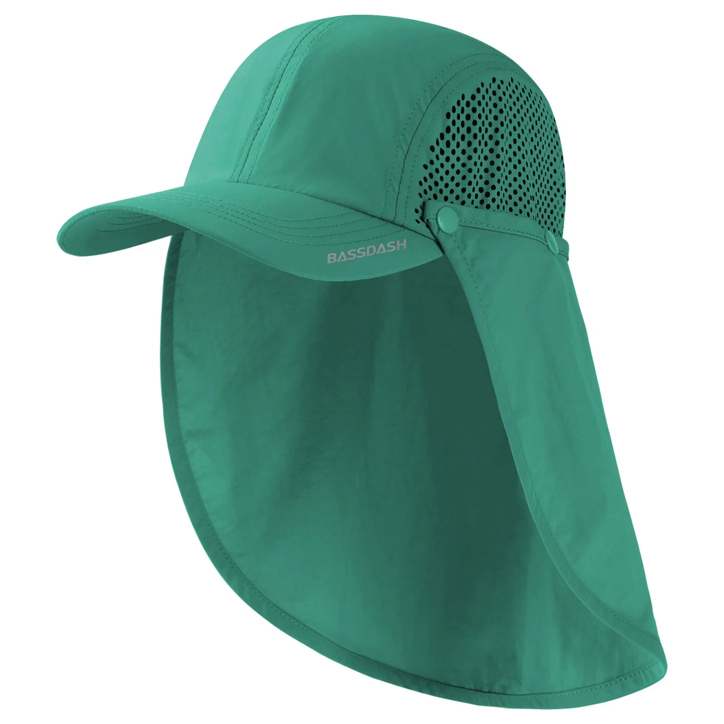 Sombrero de pesca BASSDASH plegable UPF 50+ con solapa desmontable