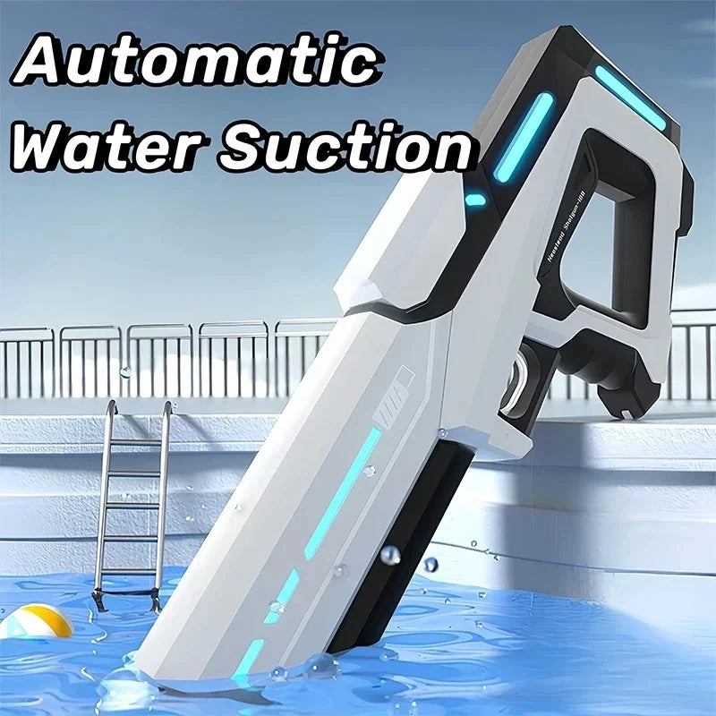Pistolas de agua eléctricas para adultos y niños, potentes chorros automáticos con succión de agua, juguete de playa al aire libre para verano, regalo para niños