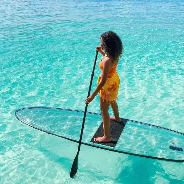 Tabla de surf de cristal transparente, 30KG, 3m