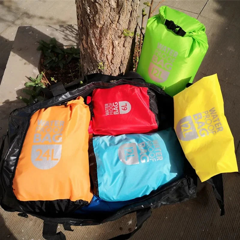 Bolsa seca impermeable Moonbiffy 6L/12L/24L – Kayak, trekking y playa