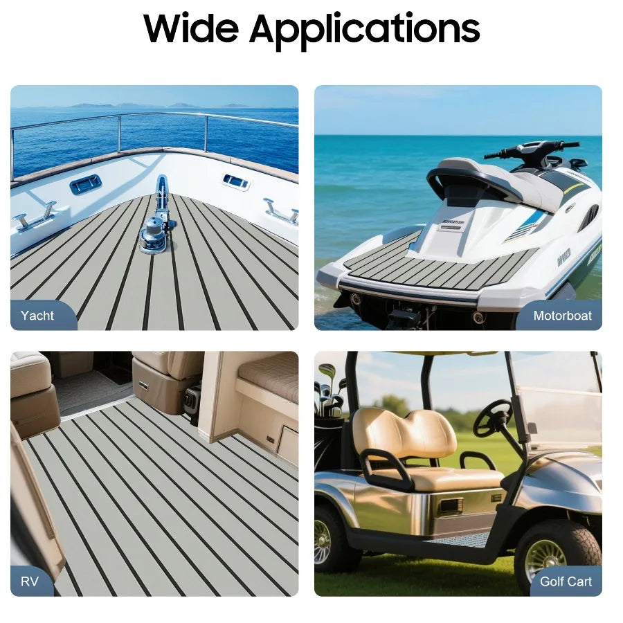 Piso de barco autoadhesivo de espuma EVA, imitación de madera de teca, cubierta de barco para barcos, cubiertas de barco, suelo de yate, piscina, barco de Motor