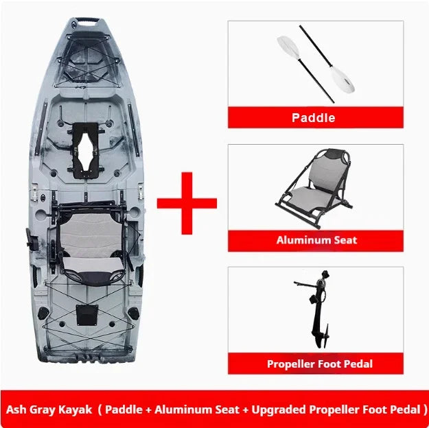 KAYAK Modular de HDPE INFLABLE eléctrico/accionado por PEDAL
