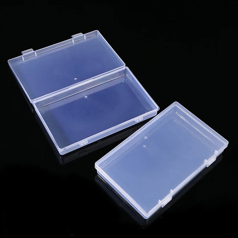 Caja translúcida Rectangular, caja de almacenamiento fuerte y duradera, cajas de plástico de embalaje, estuche de almacenamiento multifuncional impermeable a prueba de polvo
