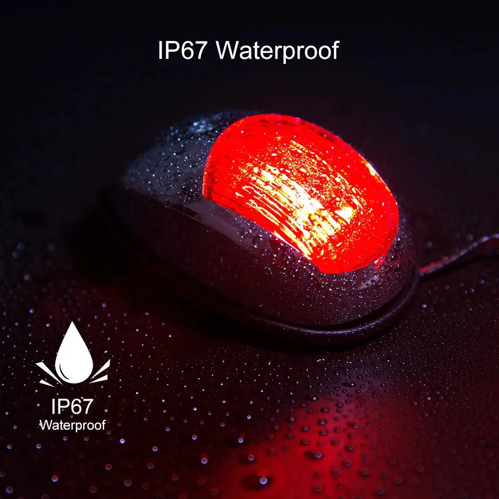 Luz de navegación para yates Luz LED impermeable con sonido marino Luz de navegación Luz marina roja y verde 12V 24V 2 uds