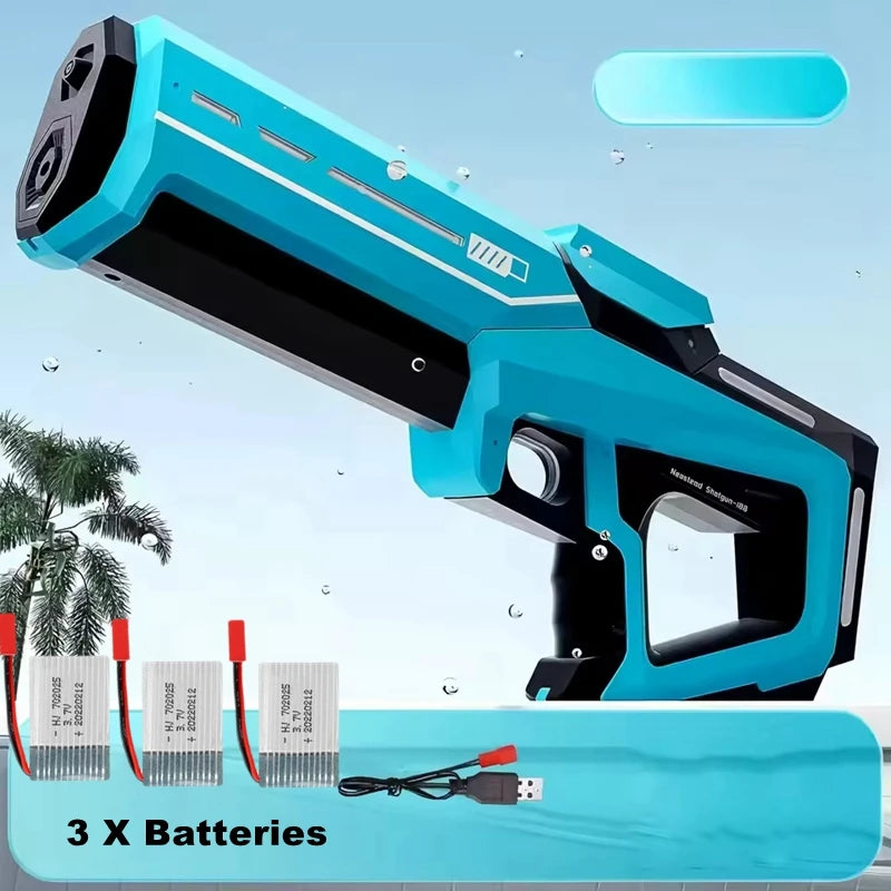 Pistolas de agua eléctricas para adultos y niños, potentes chorros automáticos con succión de agua, juguete de playa al aire libre para verano, regalo para niños