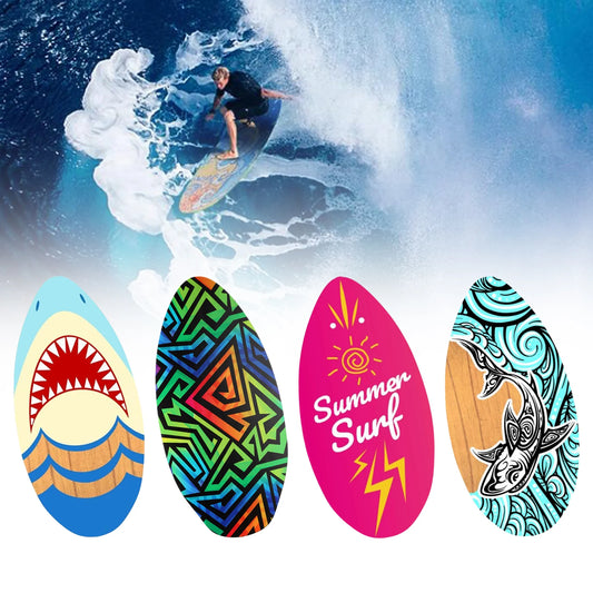 Tabla de skimboard de madera de 41” para niños y adultos – Surf de playa para principiantes