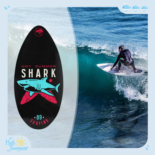 Tabla de skimboard de madera 35” para playa – Surf de orilla para niños, adolescentes y adultos