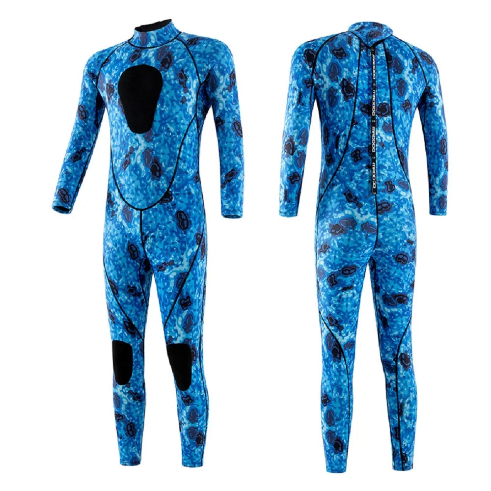 Traje de neopreno camuflaje 3mm para buceo, pesca y deportes acuáticos – Cuerpo completo