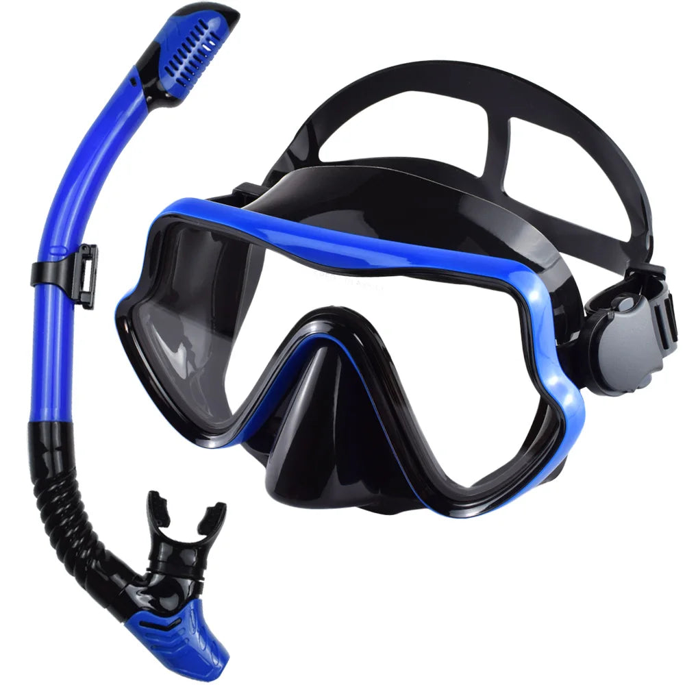 Kit de snorkel para adultos JoyMaySun – Máscara de vidrio templado y tubo de 43 cm