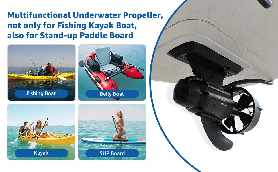 KEDEAN-prozador subacuático, Motor de aleta eléctrica para pesca, tabla de Paddle SUP, tabla de surf, aleta de potencia, Control remoto, propulsor de Kayak motor kayak eléctrico