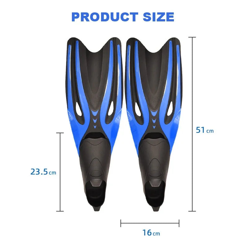 Aletas antideslizantes de goma TPR para adultos – Buceo, natación y snorkel