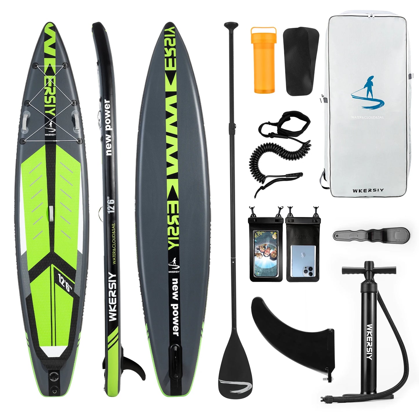 Tabla de paddle inflable de 381 x 76 x 15 CM con ACCESORIOS