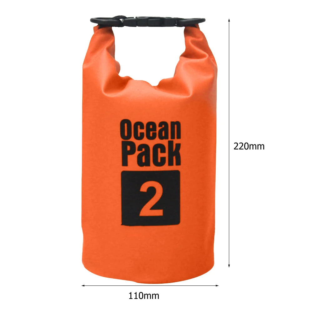 Bolsa seca impermeable 2L–15L para playa, kayak, trekking y natación