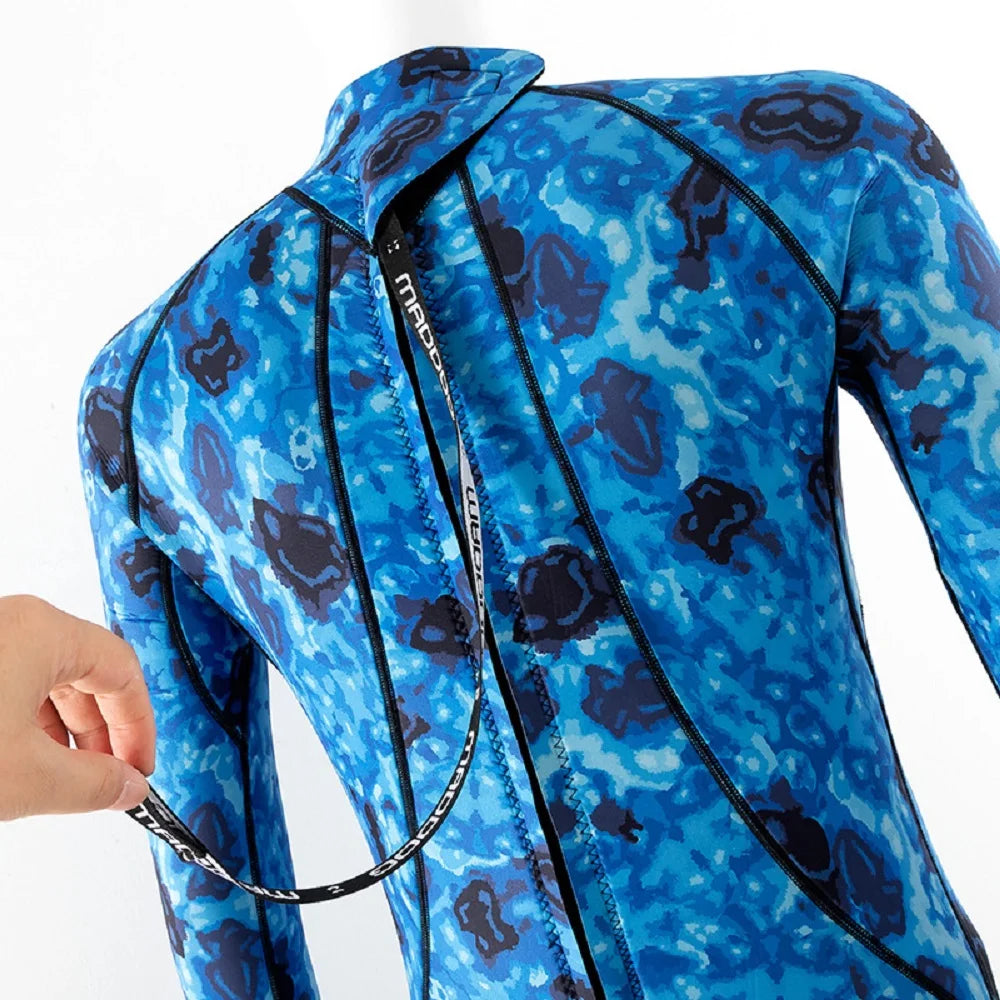 Traje de neopreno camuflaje 3mm para buceo, pesca y deportes acuáticos – Cuerpo completo