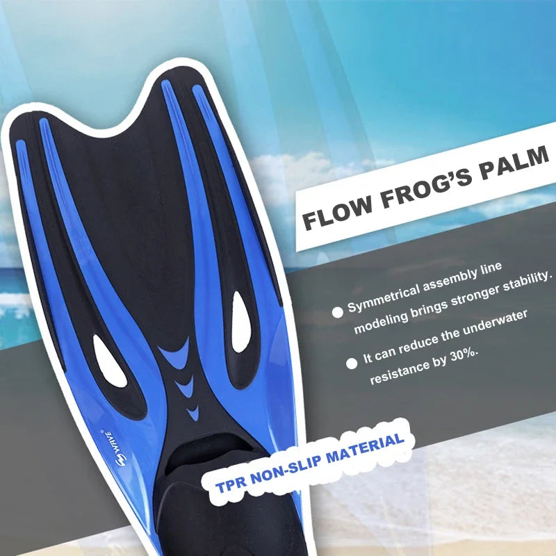 Aletas antideslizantes de goma TPR para adultos – Buceo, natación y snorkel