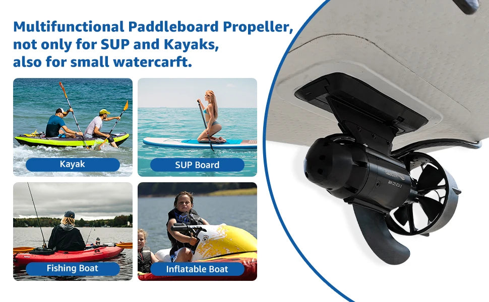 KEDEAN-prozador subacuático, Motor de aleta eléctrica para pesca, tabla de Paddle SUP, tabla de surf, aleta de potencia, Control remoto, propulsor de Kayak motor kayak eléctrico
