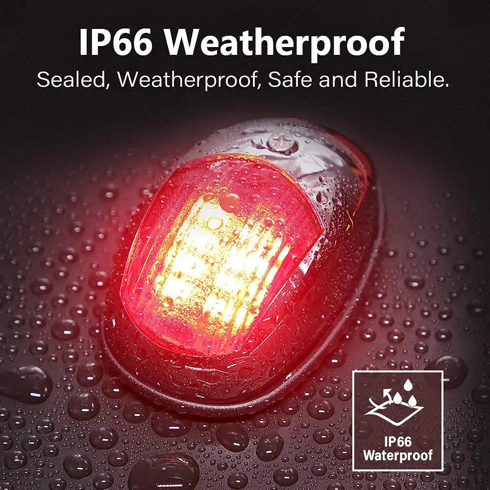 Luz de navegación para yates Luz LED impermeable con sonido marino Luz de navegación Luz marina roja y verde 12V 24V 2 uds