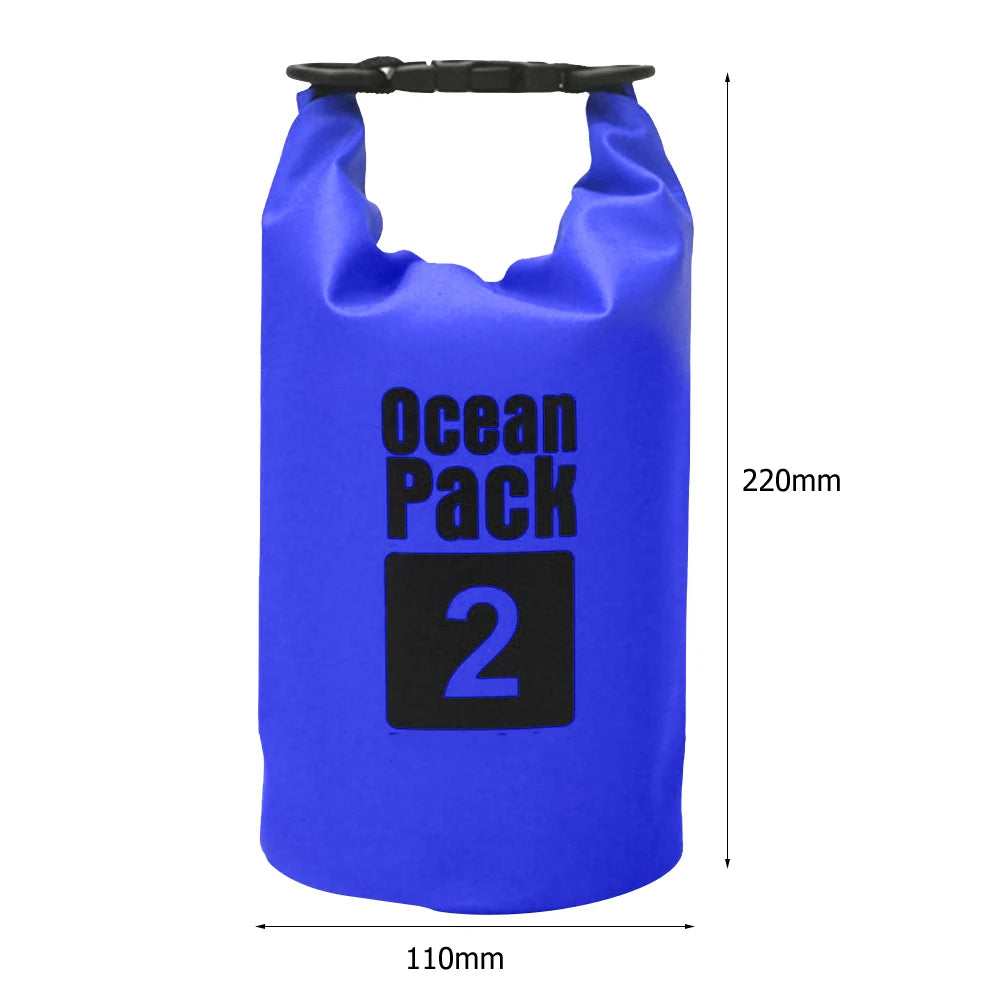Bolsa seca impermeable 2L–15L para playa, kayak, trekking y natación