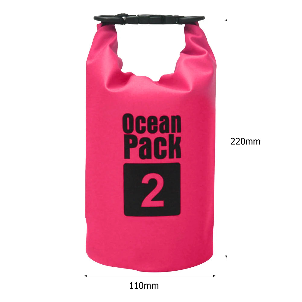 Bolsa seca impermeable 2L–15L para playa, kayak, trekking y natación