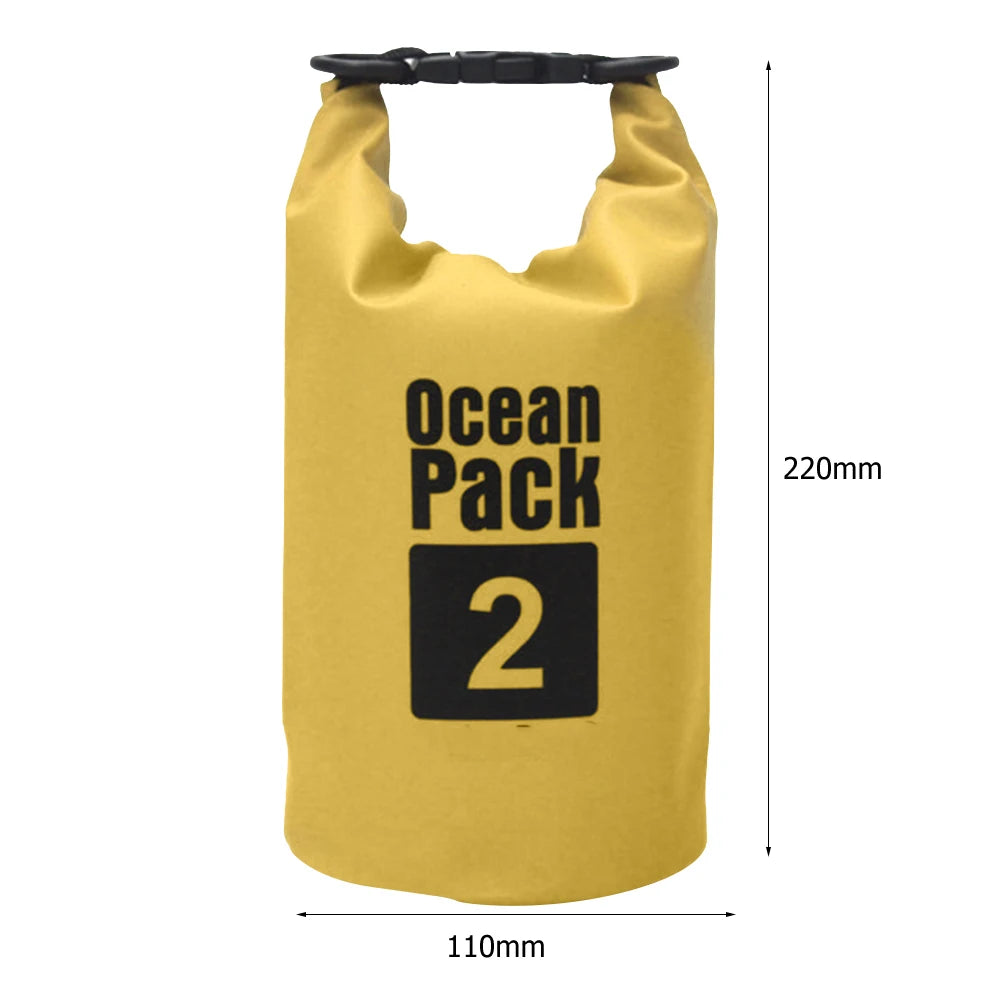 Bolsa seca impermeable 2L–15L para playa, kayak, trekking y natación