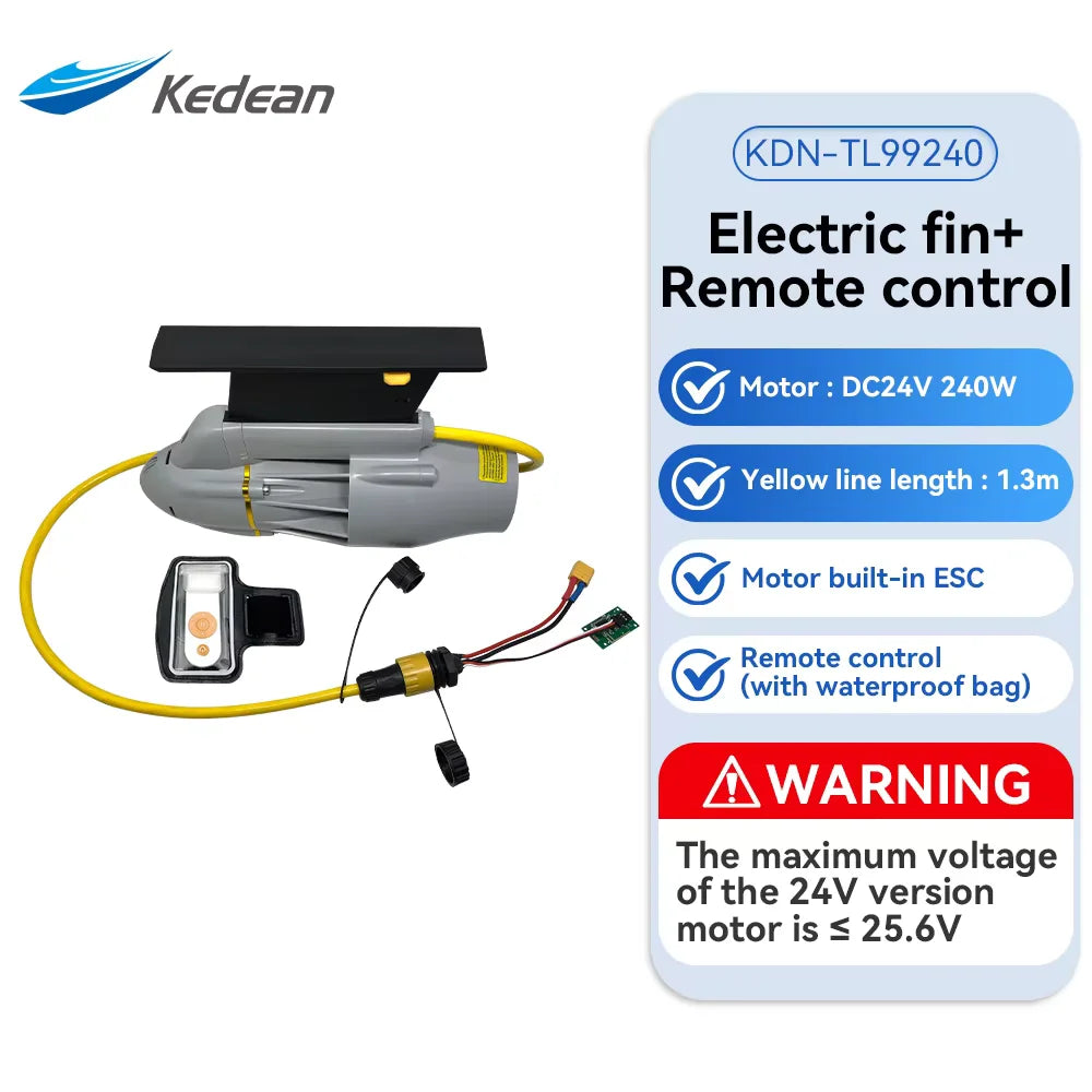 Kedean Motor de propulsor subacuático para accesorios de barcos de Kayak, hélice de aletas eléctricas, Motor de pesca de Surf SUP de paleta