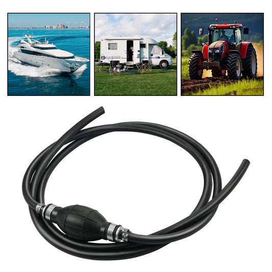Conjunto de línea de combustible de 5/16", conjunto de manguera de línea de combustible de 6 pies con bombilla de cebado para motor fueraborda marino, vehículos recreativos, tractores y caravanas