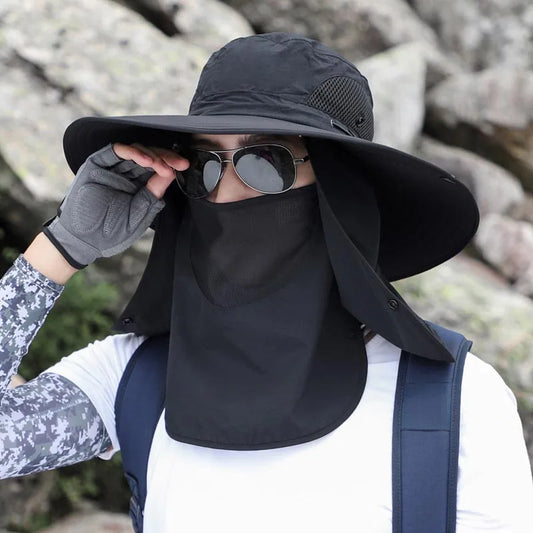 Sombrero de pesca ajustable al aire libre con protección solar
