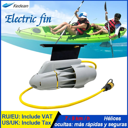 Kedean Motor de propulsor subacuático para accesorios de barcos de Kayak, hélice de aletas eléctricas, Motor de pesca de Surf SUP de paleta