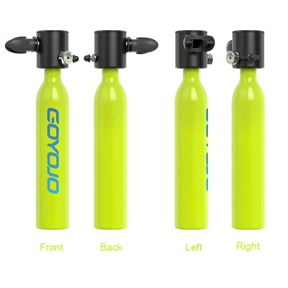 Mini tanque de buceo subacuático 0,5 L – Oxígeno portátil para pesca y aventura
