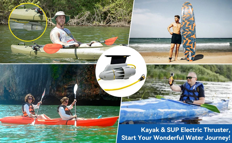 Kedean Motor de propulsor subacuático para accesorios de barcos de Kayak, hélice de aletas eléctricas, Motor de pesca de Surf SUP de paleta