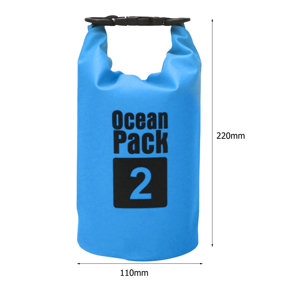 Bolsa seca impermeable 2L–15L para playa, kayak, trekking y natación
