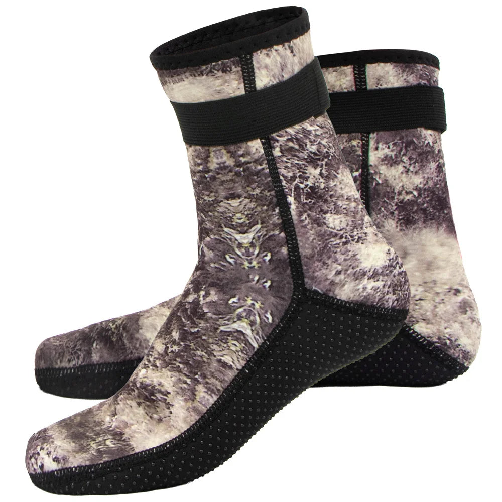 Calcetines de neopreno camuflaje 3mm para buceo y deportes acuáticos