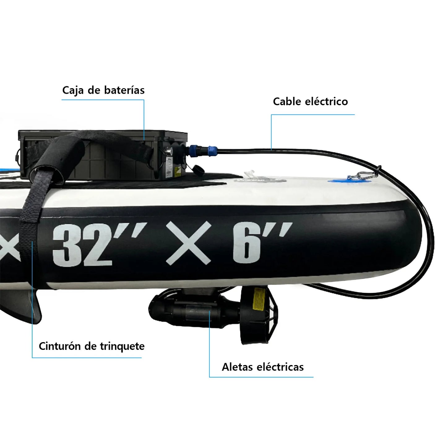 KEDEAN-prozador subacuático, Motor de aleta eléctrica para pesca, tabla de Paddle SUP, tabla de surf, aleta de potencia, Control remoto, propulsor de Kayak motor kayak eléctrico