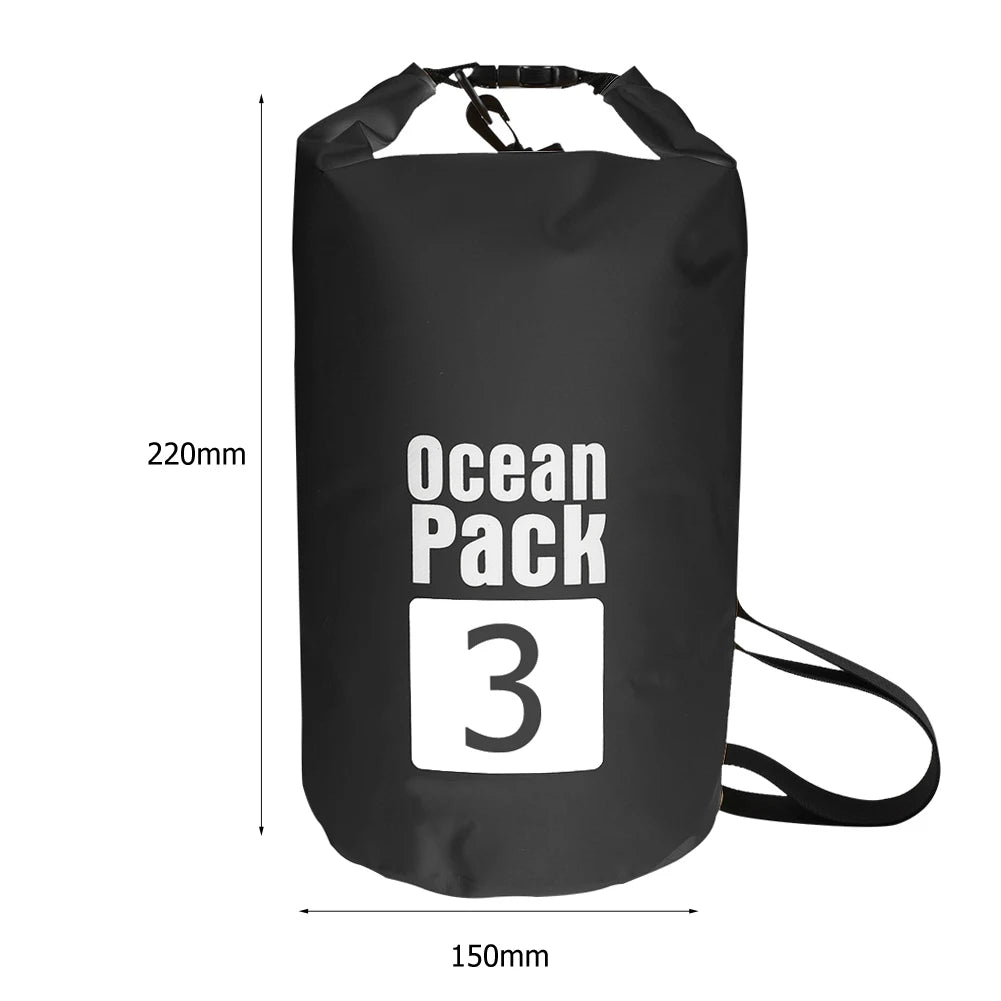 Bolsa seca impermeable 2L–15L para playa, kayak, trekking y natación