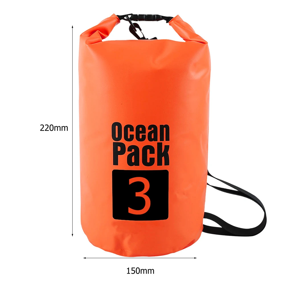Bolsa seca impermeable 2L–15L para playa, kayak, trekking y natación