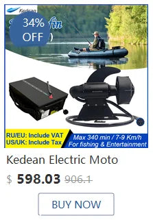 Kedean Motor de propulsor subacuático para accesorios de barcos de Kayak, hélice de aletas eléctricas, Motor de pesca de Surf SUP de paleta