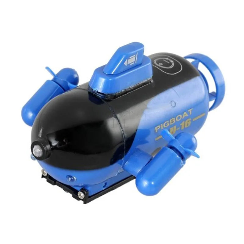 Mini submarino teledirigido con luz LED, barco de Radio Control, carga impermeable, submarino alimentado por energía Nuclear, modelo de regalo, juguetes para niños, nuevo