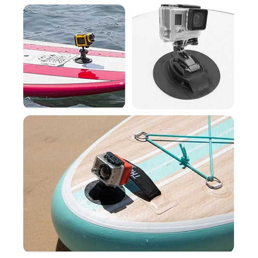Soporte de montaje para cámara de Kayak y tabla de surf, soporte fijo para cámara de tabla de surf de PVC, Base de montaje para cámara de tabla de surf SUP, accesorios para exteriores