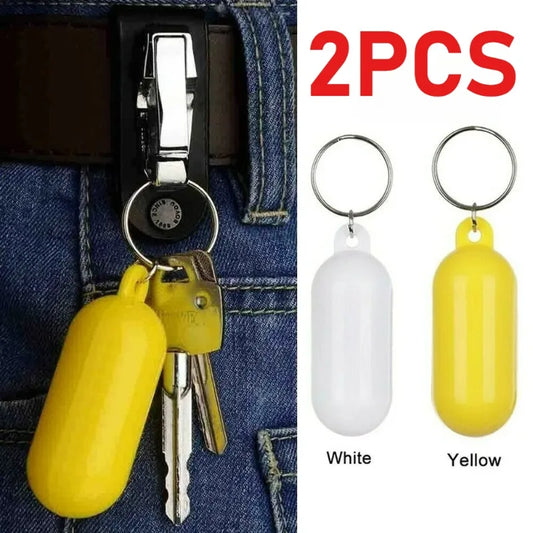 2 uds llavero para Kayak flotador Surf flotante no hundido colgante anillo de bloqueo marcadores de playa amarillo yate barco inflable accesorios Edc