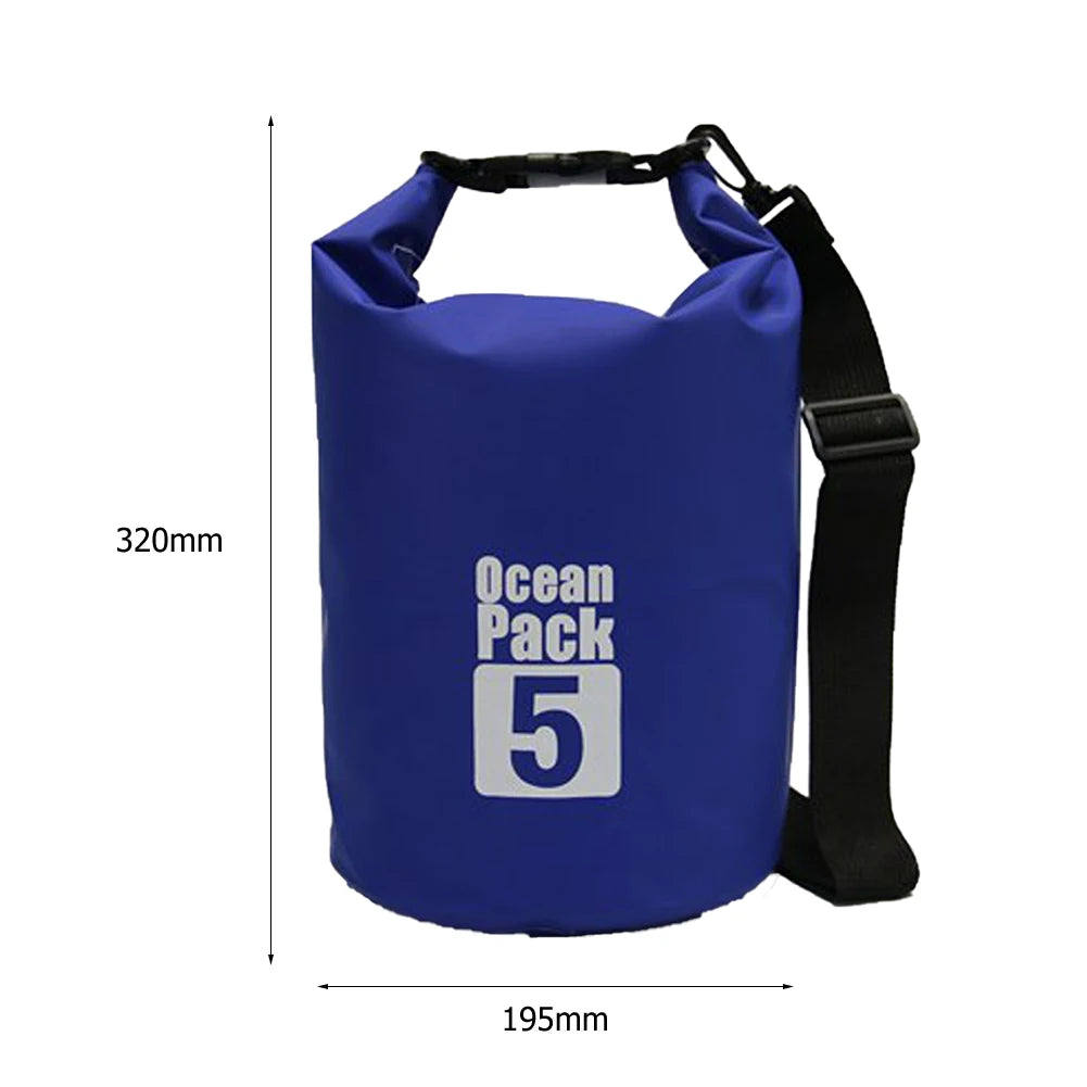 Bolsa seca impermeable 2L–15L para playa, kayak, trekking y natación