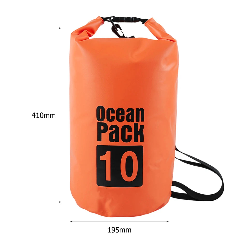 Bolsa seca impermeable 2L–15L para playa, kayak, trekking y natación