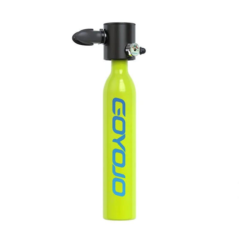 Mini tanque de buceo subacuático 0,5 L – Oxígeno portátil para pesca y aventura