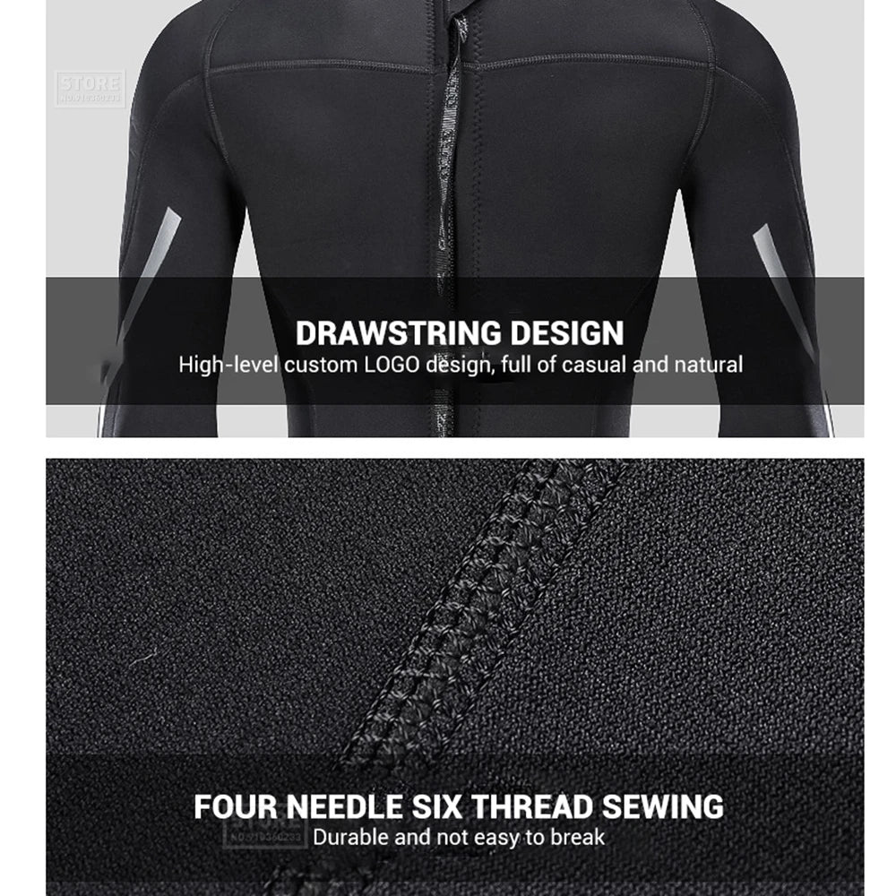Traje de neopreno hombre 3mm Dive&Sail para surf, buceo y deportes acuáticos
