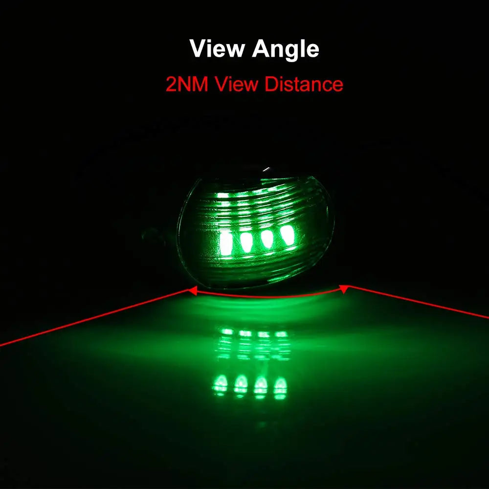 Luz de navegación para yates Luz LED impermeable con sonido marino Luz de navegación Luz marina roja y verde 12V 24V 2 uds
