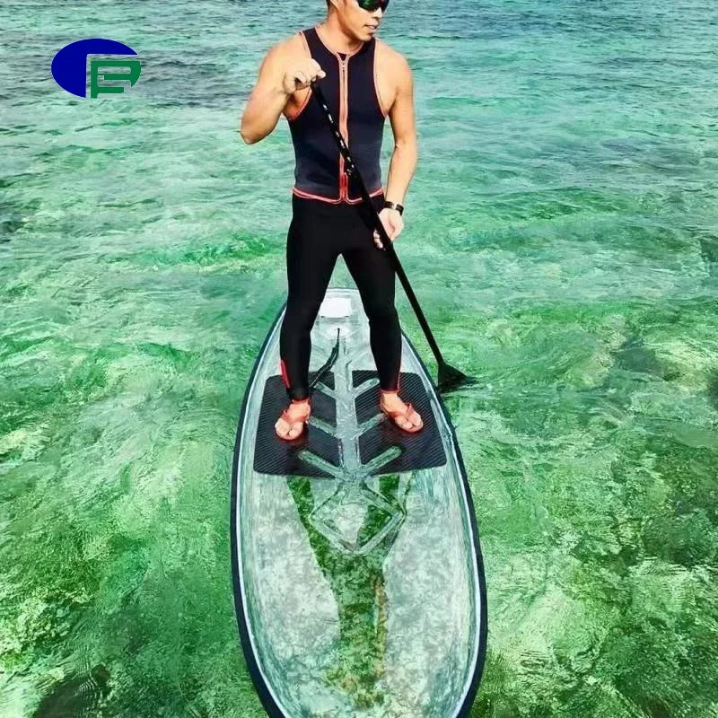 Tabla de surf de cristal transparente, 30KG, 3m