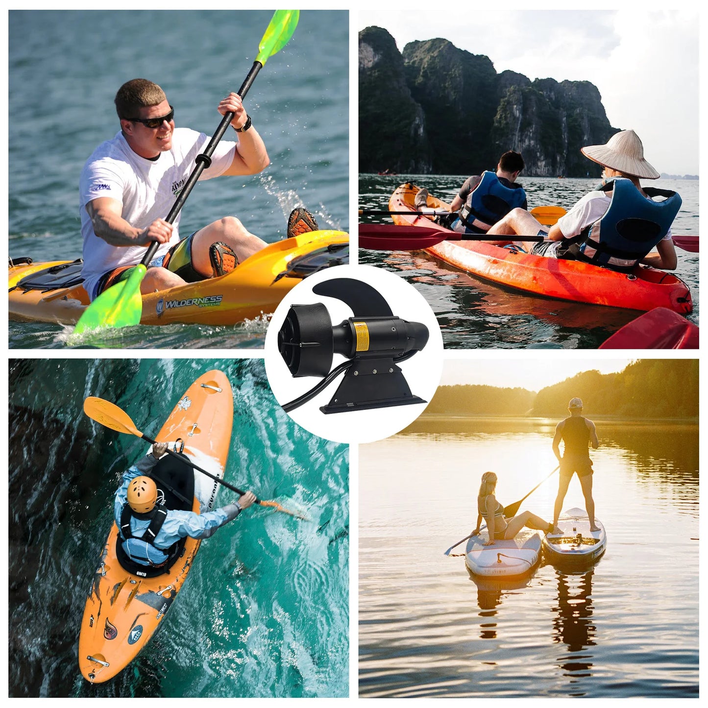Aleta eléctrica subacuática Kedean 380 W/600 W – Motor brushless para SUP, surf y kayak